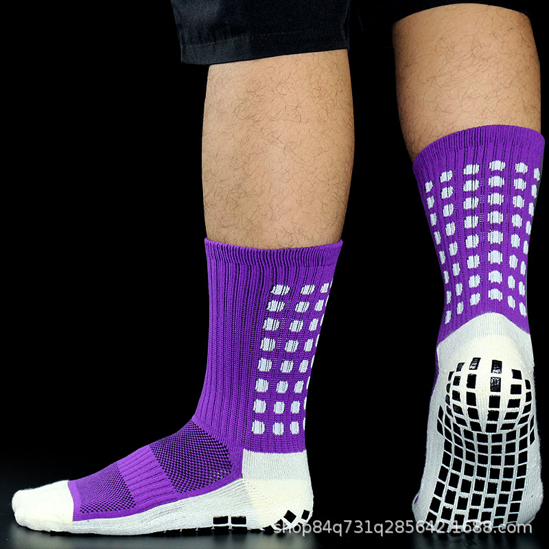 Calcetines de fútbol clásicos calcetines de media pantorrilla hombres y mujeres toalla engrosada calcetines de fútbol antideslizantes película de fricción cuadrada
