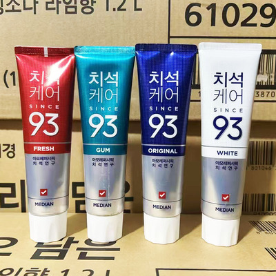 韩国麦迪安新进口93牙膏绿色红色蓝色白色清洁牙齿清新口气爱茉莉|ms