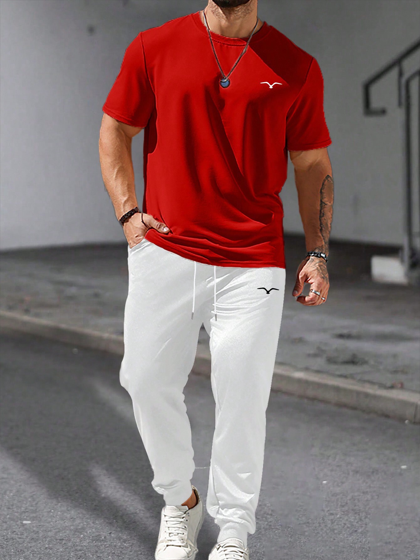 Pantalones de camiseta de manga corta simple de alta calidad para hombre 2024 nuevo producto suelto y cómodo juego de ME13 ML4