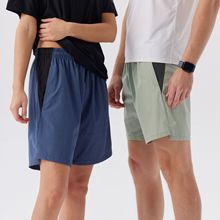 拼接撞色运动短裤男夏季凉感速干跑步五分裤投篮训练健身男士短裤