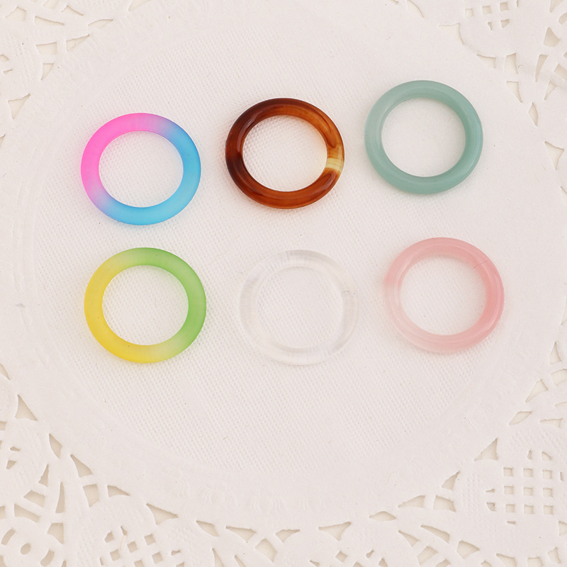 Wholesale Contrast Color Resin Ring display picture 5