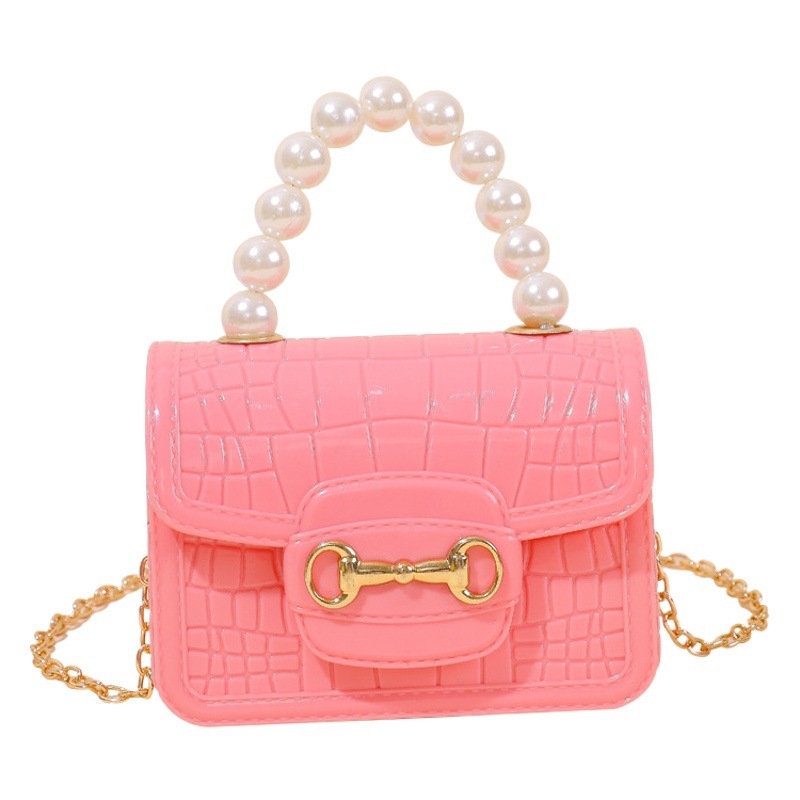 Factory Spot Women Shoulder Handbag Women Fashion Pearl Chain Portable Mini Crossbody Small Bag Jelly Bag