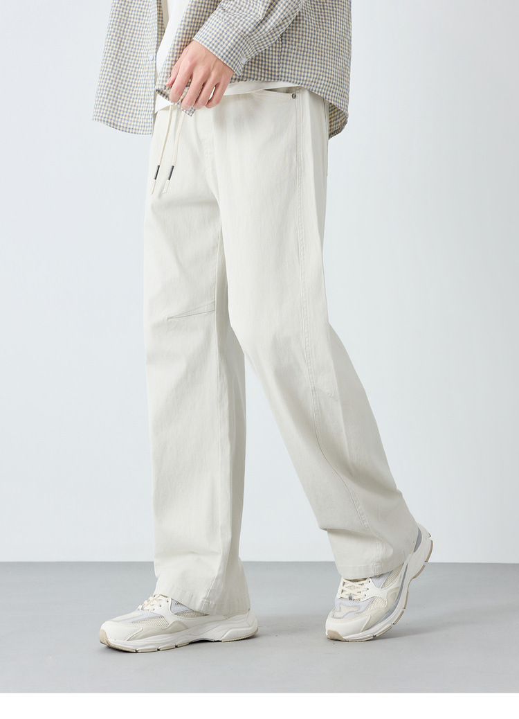 Quần dài nam ống rộng phong cách Mỹ casual — đen chi tiết 16