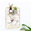 INS Wind Nordic Simple Iron Art Grid Photo Wall Hanging Ring Metal Bedroom Wall Decoration Crafts Shelf