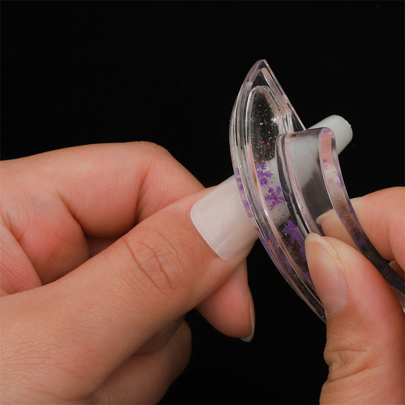 Nueva superficie de la uña transfronteriza Seal split Crescent nail sello francés herramienta de impresión de uñas