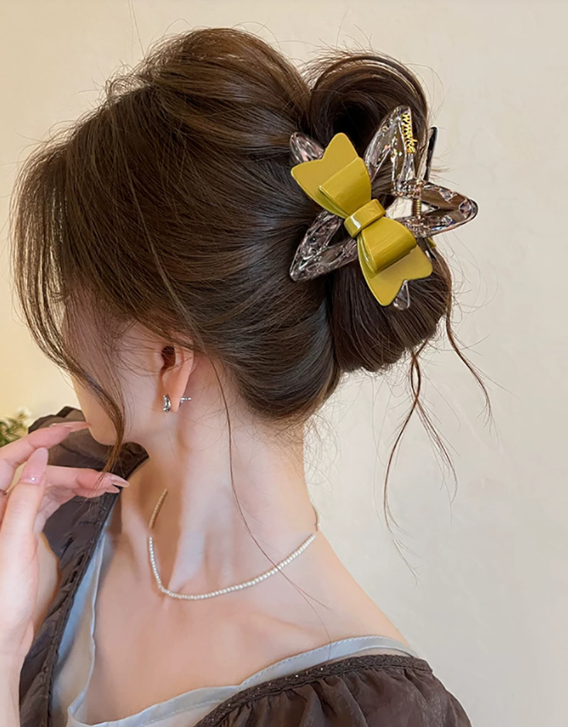 Korean-Style Schleifenklammer Butterfly Haarklammer für Frauen Fünfzackstern Haiflossen-Clip elegante Haarnadel Hochsteckfrisur-Clip 2026 Neukollektion wunderschönes Haaraccessoire
