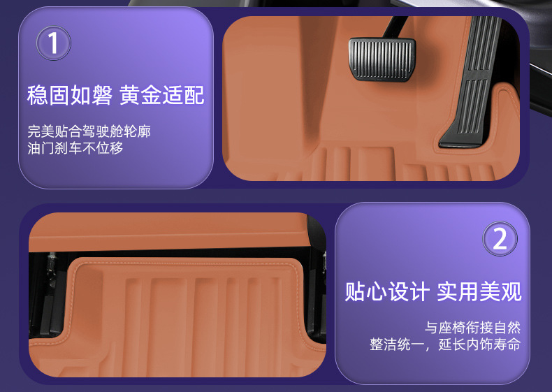 Car Floor Mats for Chery Tiggo 8, Interior Accessories, Eco-Friendly Leather