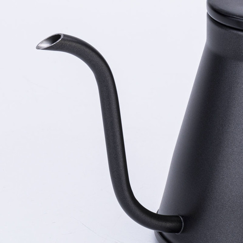 1.2L pour-over coffee pot, 304 stainless steel long spout teapot with Nordic style temperature control open-flame tea/water pot, drip-down slender-mouth pot