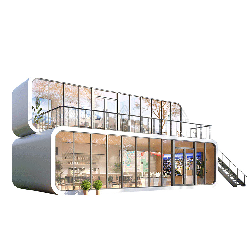 Apple Warehouse de doble capa, casa móvil, cápsula espacial, área escénica, turismo cultural, casa de familia, habitación de hotel, salón de oficinas, solárium