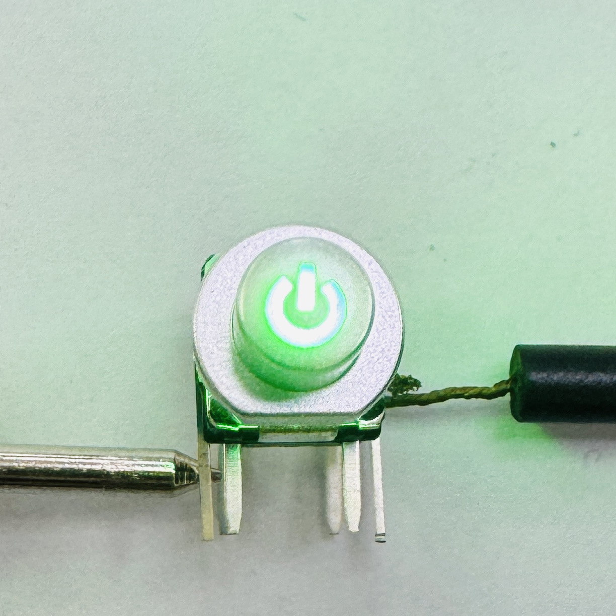 TS2IV-122C-RG-C7.5DY-6P  带红绿双色LED 电源符号帽子 轻触开关