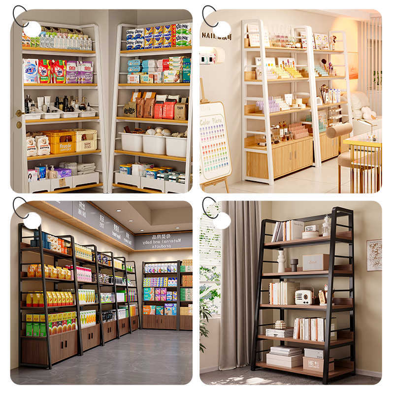 Estante simple estante de almacenamiento de múltiples capas estante de exhibición sala de estar estantería hogar dormitorio piso gabinete de almacenamiento sub-estante