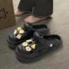Black-cheese biscuit [wave pattern hole shoes]