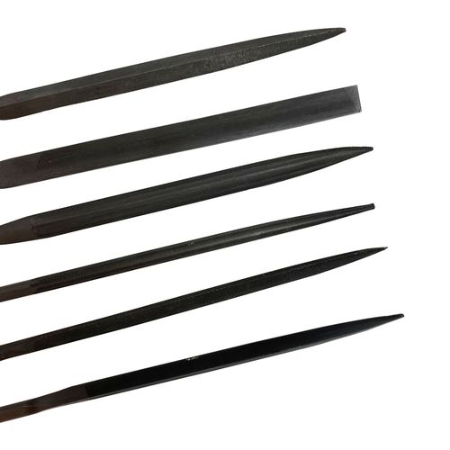 Assorted Wine Jar Diamond Plastic Surgery File Set Bamboo Leaf Flat Semicircle Rounded Corner Triangular 140mm 200mm