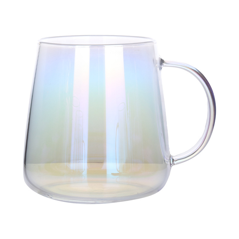 Mango creativo Taza de café de vidrio Guanshan Taza de agua para el hogar Taza de desayuno Taza de cerveza de bar Taza de té de jugo