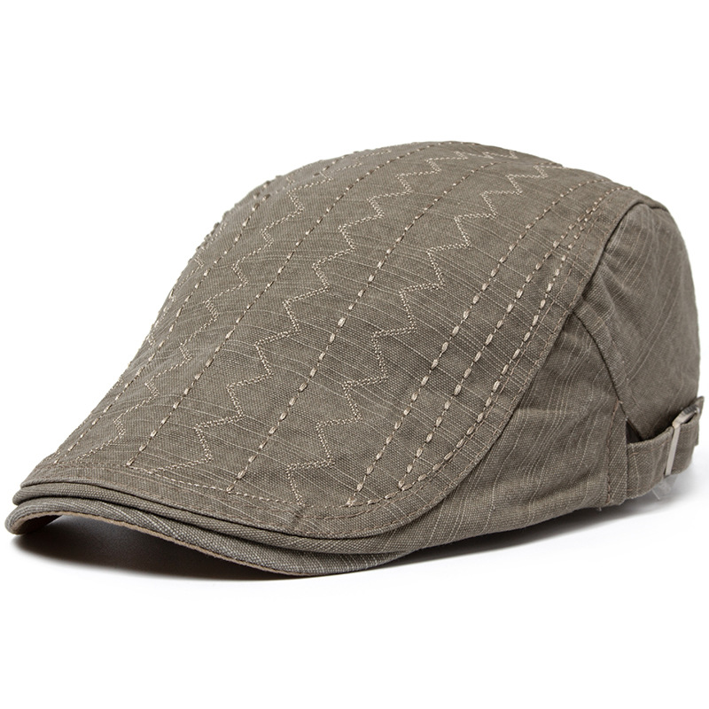 Spring, summer, and autumn berets, casual cotton sun shading duckbill men's forward hat, new trend_voghion.com
