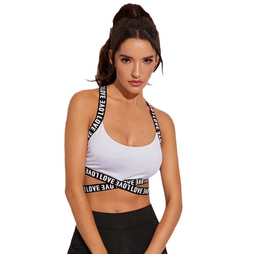 Cross-border fitness beauty back weaving technology fashionable breathable sports bra underwear high-intensity exercise yoga wear