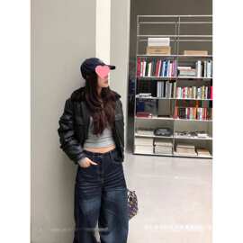 跨境2025年新款时髦短款带毛领白鸭绒羽绒时尚气质短款羽绒服外套