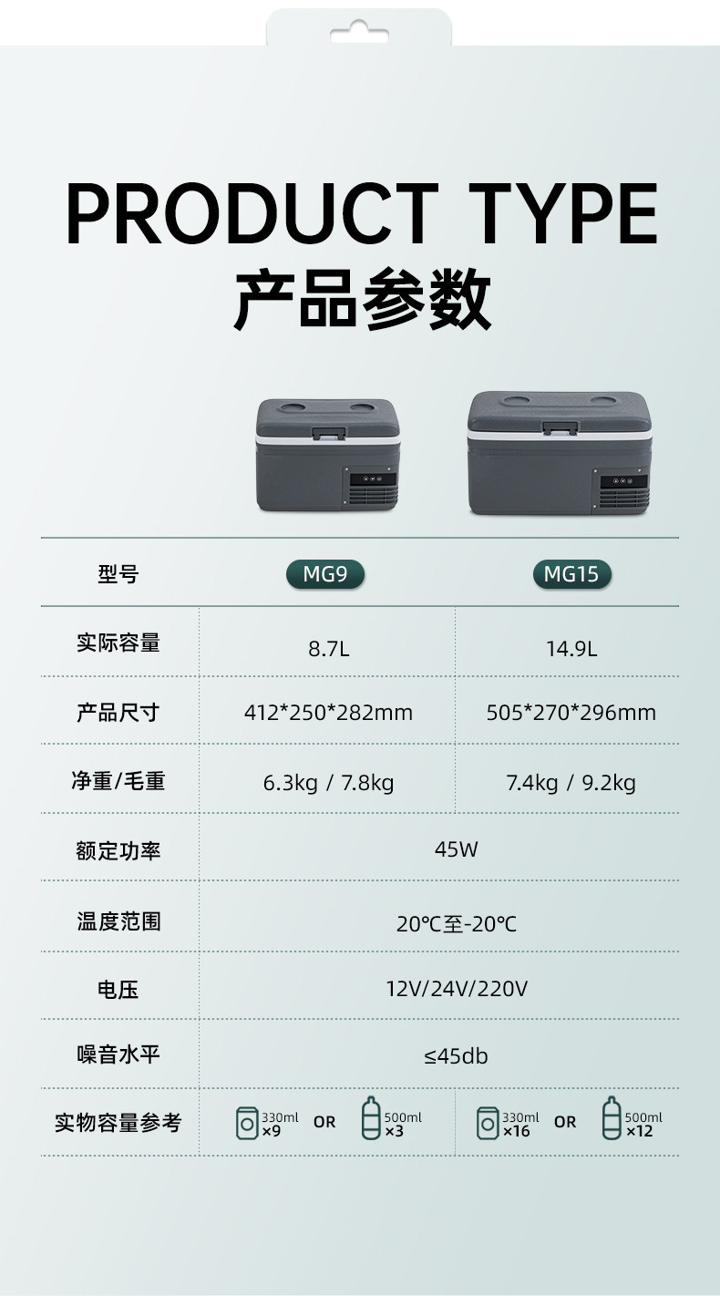 2025 New Model Ice Tiger Car Refrigerator, Compression Cooling, Dual-Use for Refrigeration and Freezing, Portable Mobile Dormitory Mini Fridge
