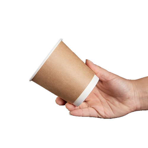 10oz double-layer insulated white paper cup coffee takeaway cup 300ml kraft paper cup disposable 10oz