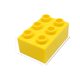 Compatible with Lego large particle building blocks accessories bulk parts basic bricks 6-hole High-Grade 2*3-hole children's educational toys