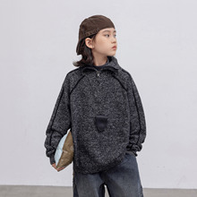 男童时髦休闲毛衣2025新款秋冬季中大儿童男孩针织衫冬季上衣潮牌