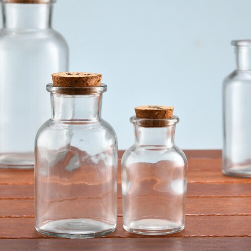 Wholesale transparent wide mouth glass bottle 250ml, 125ml diffuser bottle vase experimental glass bottle aromatherapy bottle