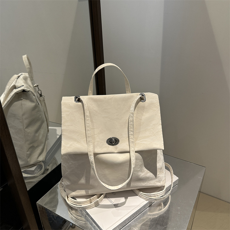 Mochila texturizada, mochila de mujer, mochila de mujer 2024 nueva moda, mochila de color sólido, mochila de viaje corto para estudiantes universitarios