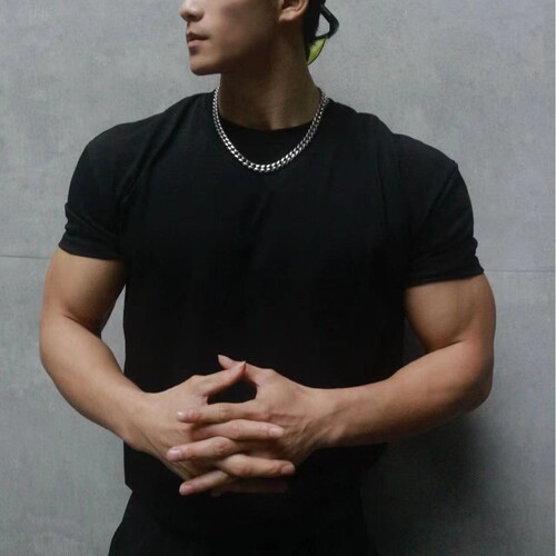 2025 New 230g Heavyweight Solana Crew Neck Men's Short-Sleeve Training Fitness Outdoor T-Shirt Slim Fit