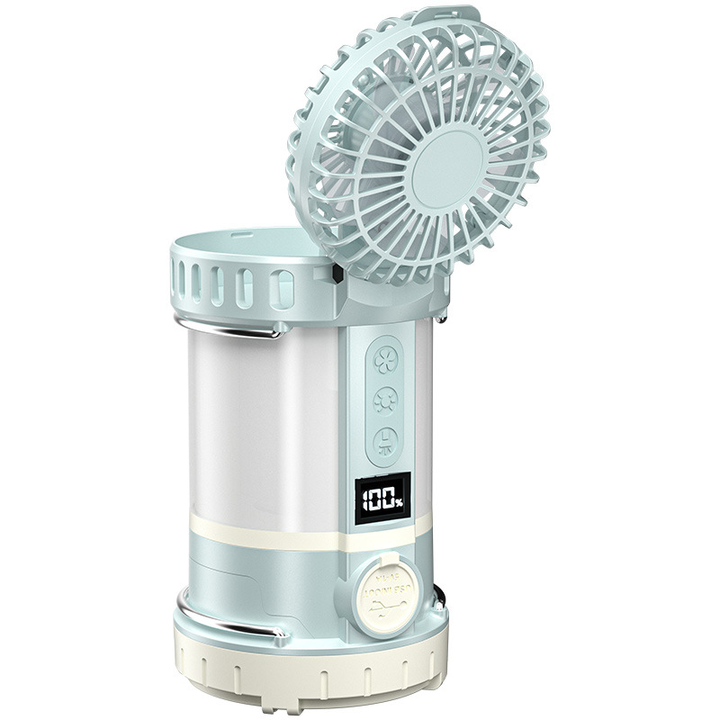 Explosiones transfronterizas al aire libre techo camping lámpara ventilador eléctrico camping atmósfera luz de luz intensa linterna de detección