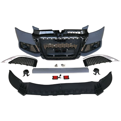 The Old Model from 09-12 Is Suitable for Audi A3 Modification and Upgrade to Rs3 Front Bumper with Large Surround Including Grille and Front Bumper (Big Surrounded) - 09-13-rs3-front-surround-set