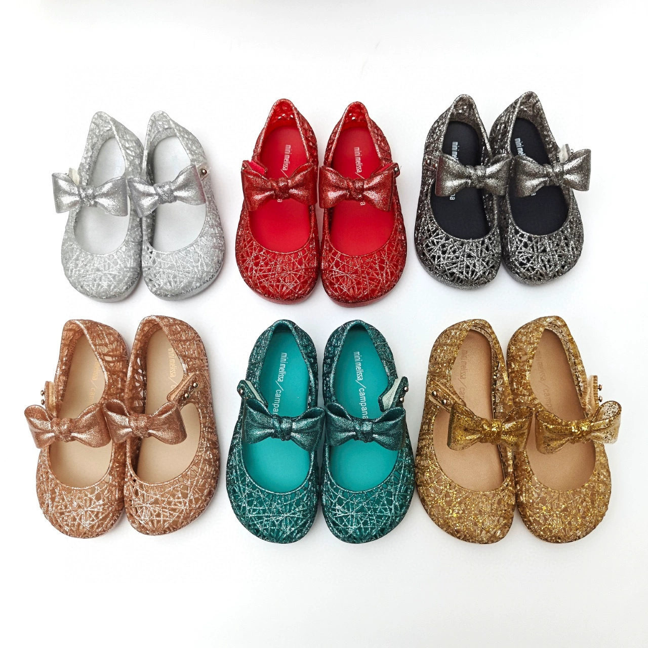 25 лет весны и лета новый Mini Meli * sa птичье гнездо бант детские желе сандалии