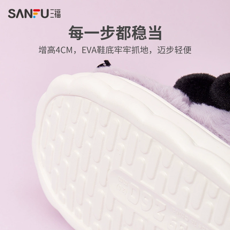 Тапочки из хлопка Sanrio с милой плюшевой собачкой Югуи, Kulomi, домашние кошачьи полузакрытые тапочки для женщин, зимние