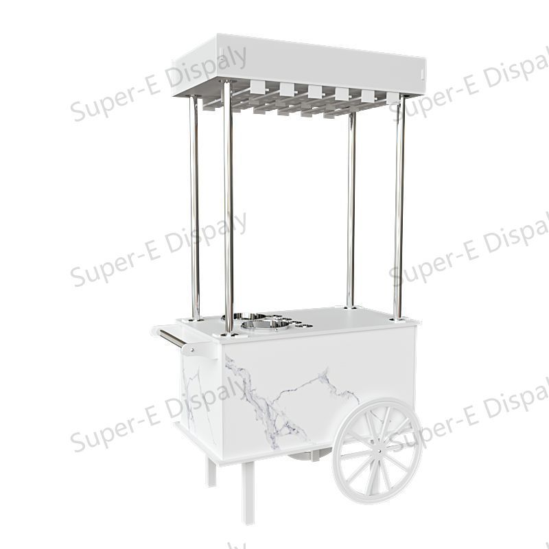 Venta caliente de lujo exhibición de la boda Bar banquete de boda Champagne carrito multifunción de gran capacidad con ruedas flotador