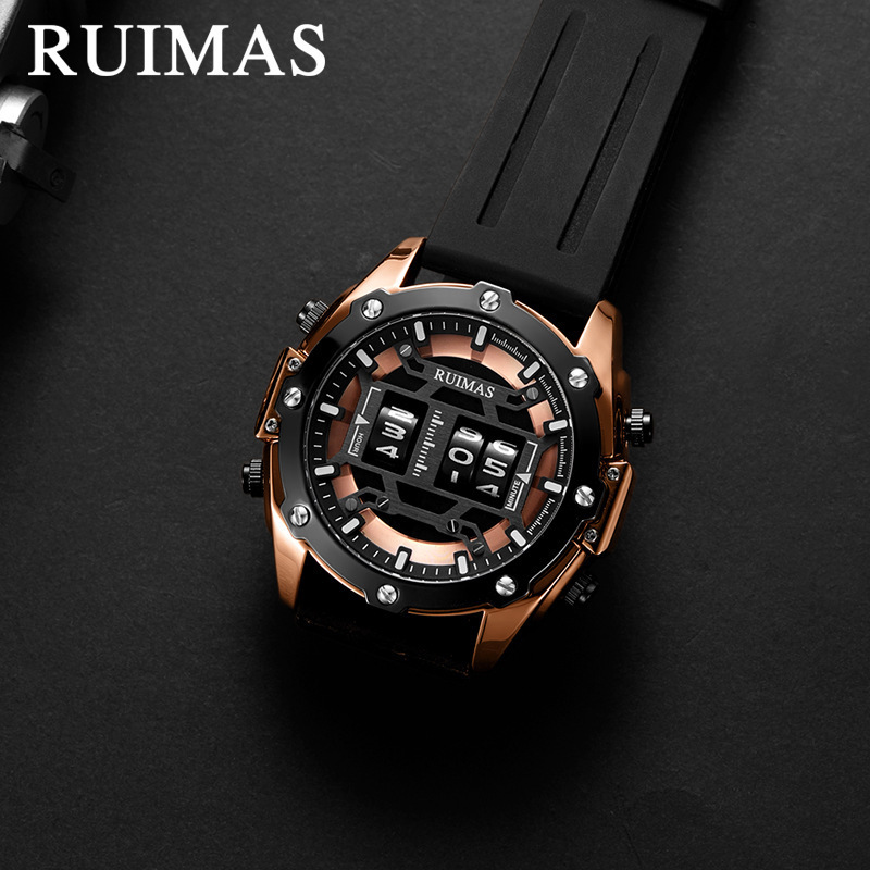 Orologio da uomo al quarzo alla moda, impermeabile, con design a rullo, popolare_voghion.com