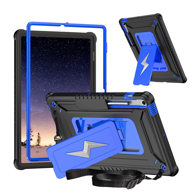 Suitable for Samsung S10Fe Plus with Strap, Pc Silicone Anti-Drop Tablet Case, Samsung A9 Outdoor Stand Protective Case Suitable for Samsung S10Fe Plus with Strap, Pc Silicone Anti-Drop Tablet Case, Samsung A9 Outdoor Stand Protective Case