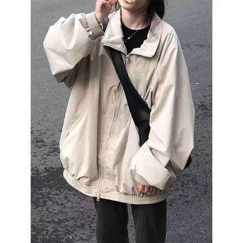 Women's Spring 2024 New Loose Fit Casual Everyday Japanese Retro Work Jacket for Men and Women