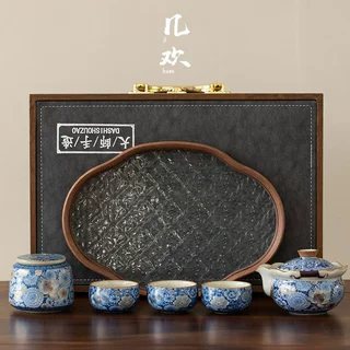 几欢汝窑茶具礼盒套装中秋教师节日礼物开业送领导长辈高档伴手礼