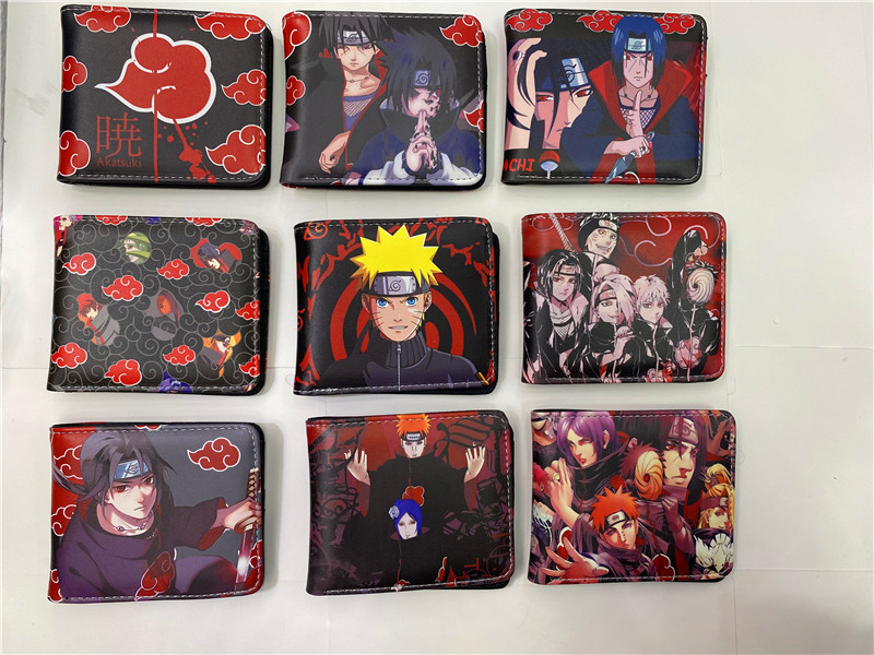 Ninja short wallet male student teen gift cartoon anime coin purse card holder