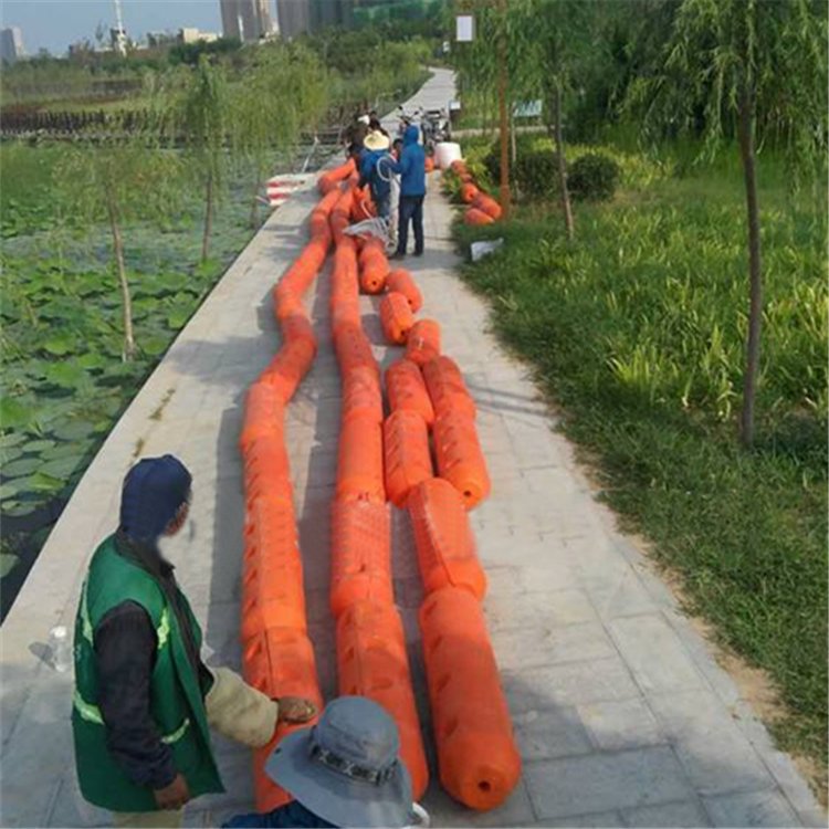 河道整顿垃圾水上拦污排 湖泊一体式分割隔离浮筒 300*1200