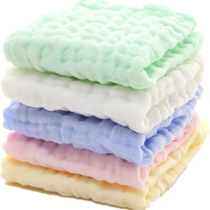 Cross-Border 6-Layer Gauze Type a Seersucker Baby Towel Cotton Cloud Pillow Candy Kidsren's Square Towel Handkerchief Saliva Towel Cross-Border 6-Layer Gauze Type a Seersucker Baby Towel Cotton Cloud Pillow Candy Kidsren's Square Towel Handkerchief Saliva Towel