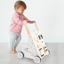 兒童木制多功能防側翻學步車手推車助步車玩具 嬰幼兒10-24月玩具