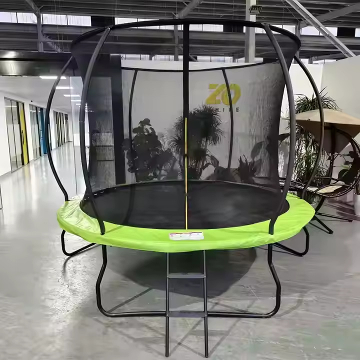 Zonesport 10ft Trampoline Pumpkin Style, High Elasticity Spring Children Adult Jumping Toys Outdoor Trampoline