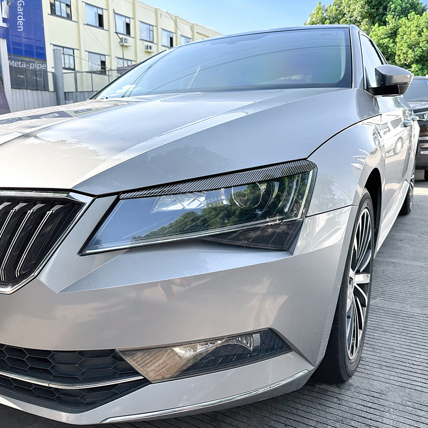(2개) SKODA SUPERB B8 2016-2018 헤드라이트 눈썹 자동차 스티커 외부 수정