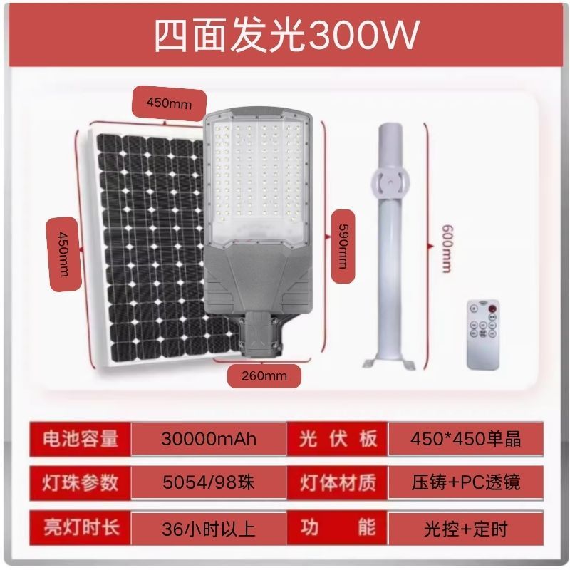 太阳能户外庭院灯2025新款家用防水照明灯超亮大功率农村强光路灯|undefined