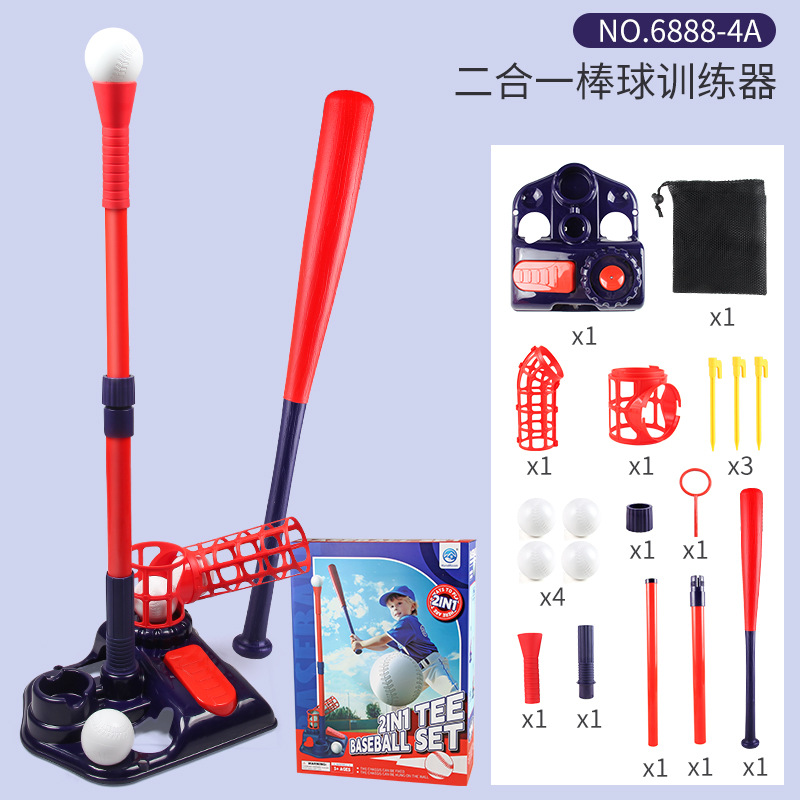 Juguetes deportivos de ocio para niños con un botón de lanzamiento de béisbol lanzador de pies para interiores y exteriores juego de béisbol deportivo