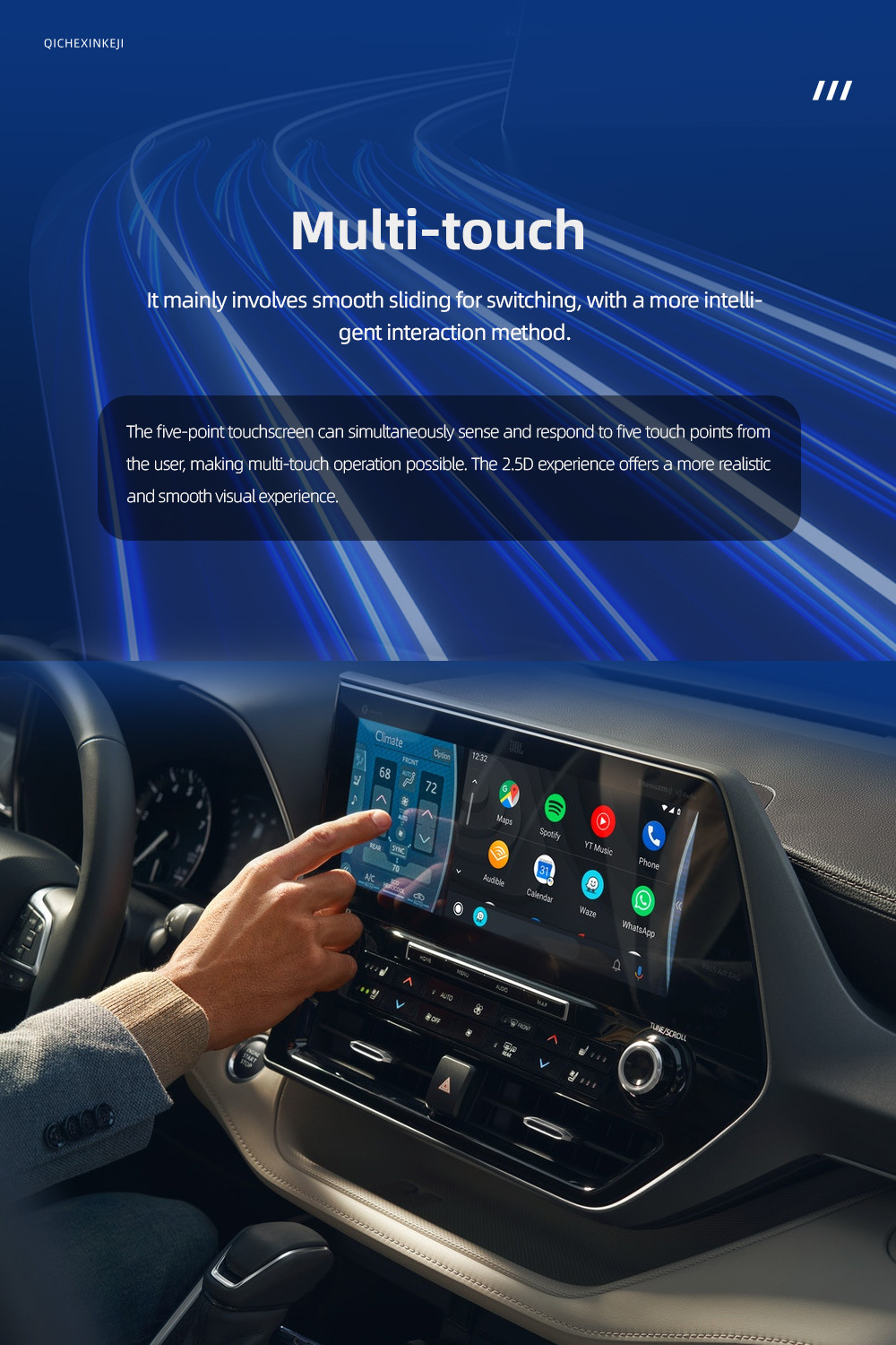 CarPlay Car Navigation GPS Stereo for Honda Civic 2016-21dvd