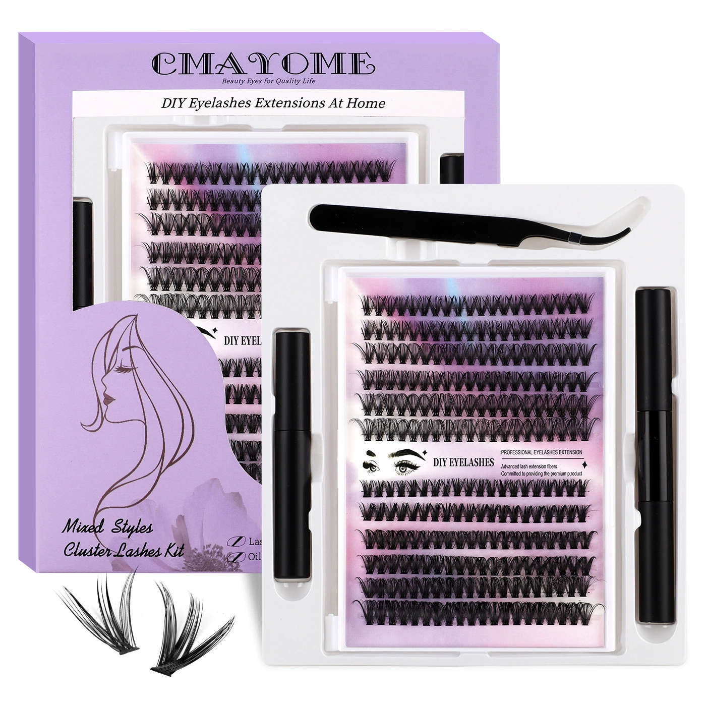 (Cross-border trading), false eyelashes, capacious set, gift box, DIY, 40