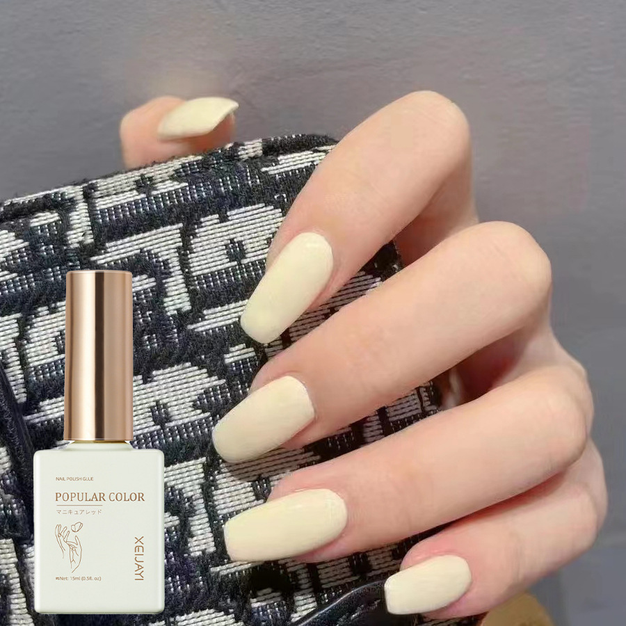 Pure Color new white nail polish glue nude transparent nail polish shop special high-grade nail polish lasting firm Factory wholesale