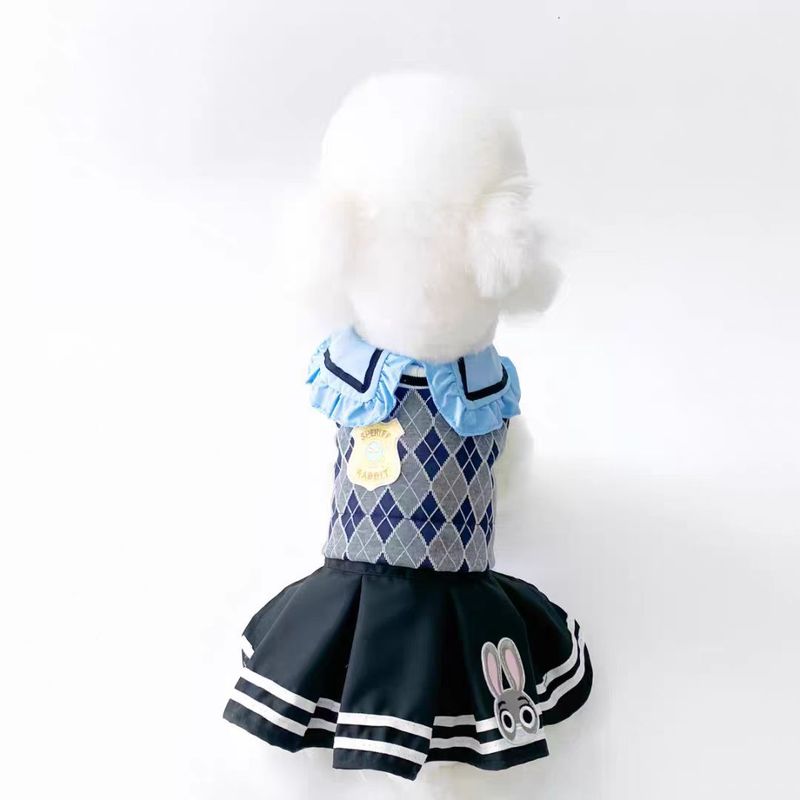 狗狗猫咪JK裙衣服狗狗春夏季款兔子JK装中小型犬比熊韩版学院风裙|undefined