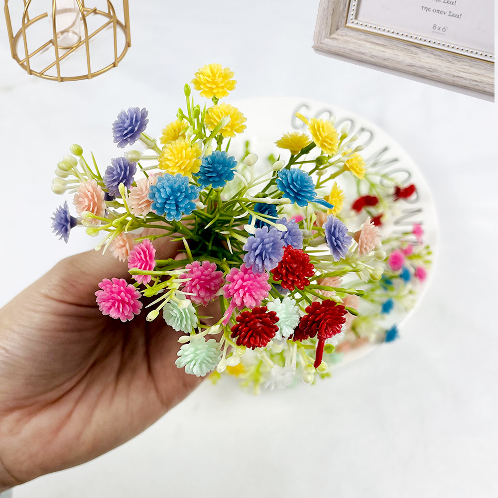 Simulación de pegamento blando lleno de estrella de bodas decoración del hogar pequeña fresca DiDi accesorios de flores de imitación de flores de plástico